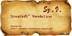 Szvatkó Vendelina névjegykártya